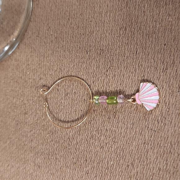 5/$25🌴Handmade Mermaid Vibes Wine Charms Set of 6 - Picture 7 of 8